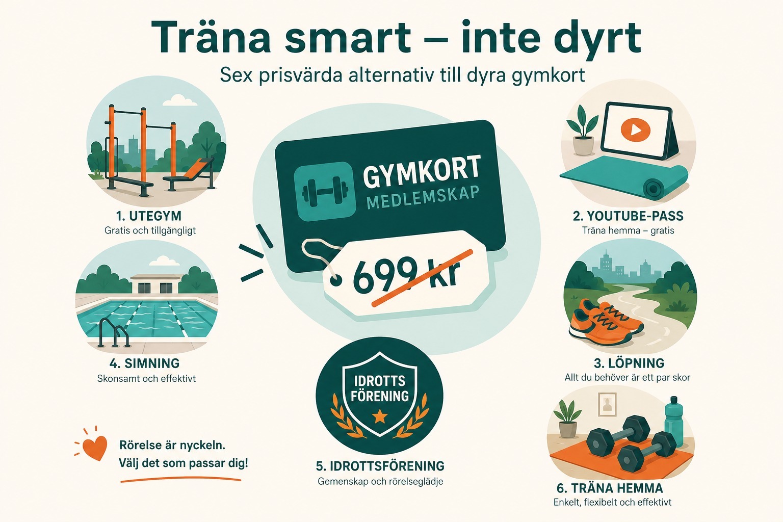 Träna billigt - 6 alternativ till dyra gymkort