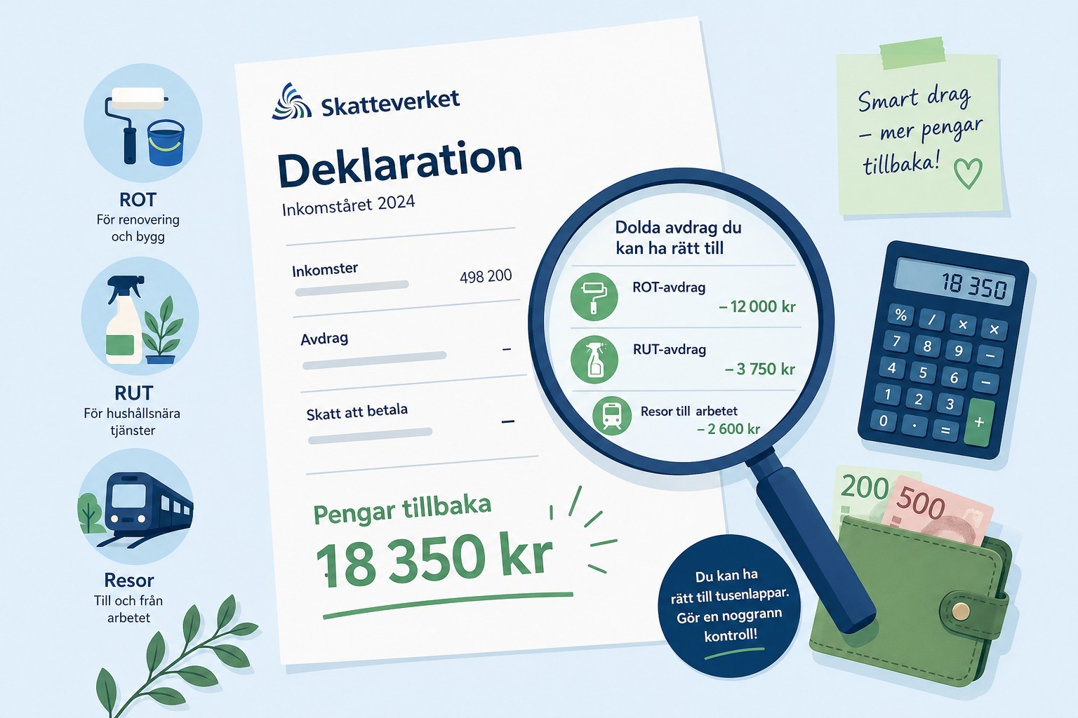 Avdrag i deklarationen du inte visste att du kunde göra
