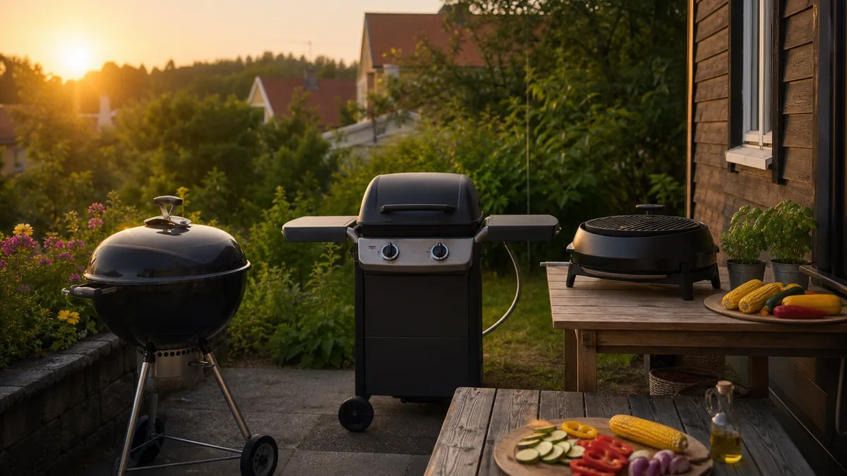 Grill på budget 2026 - kol, gasol eller elgrill?
