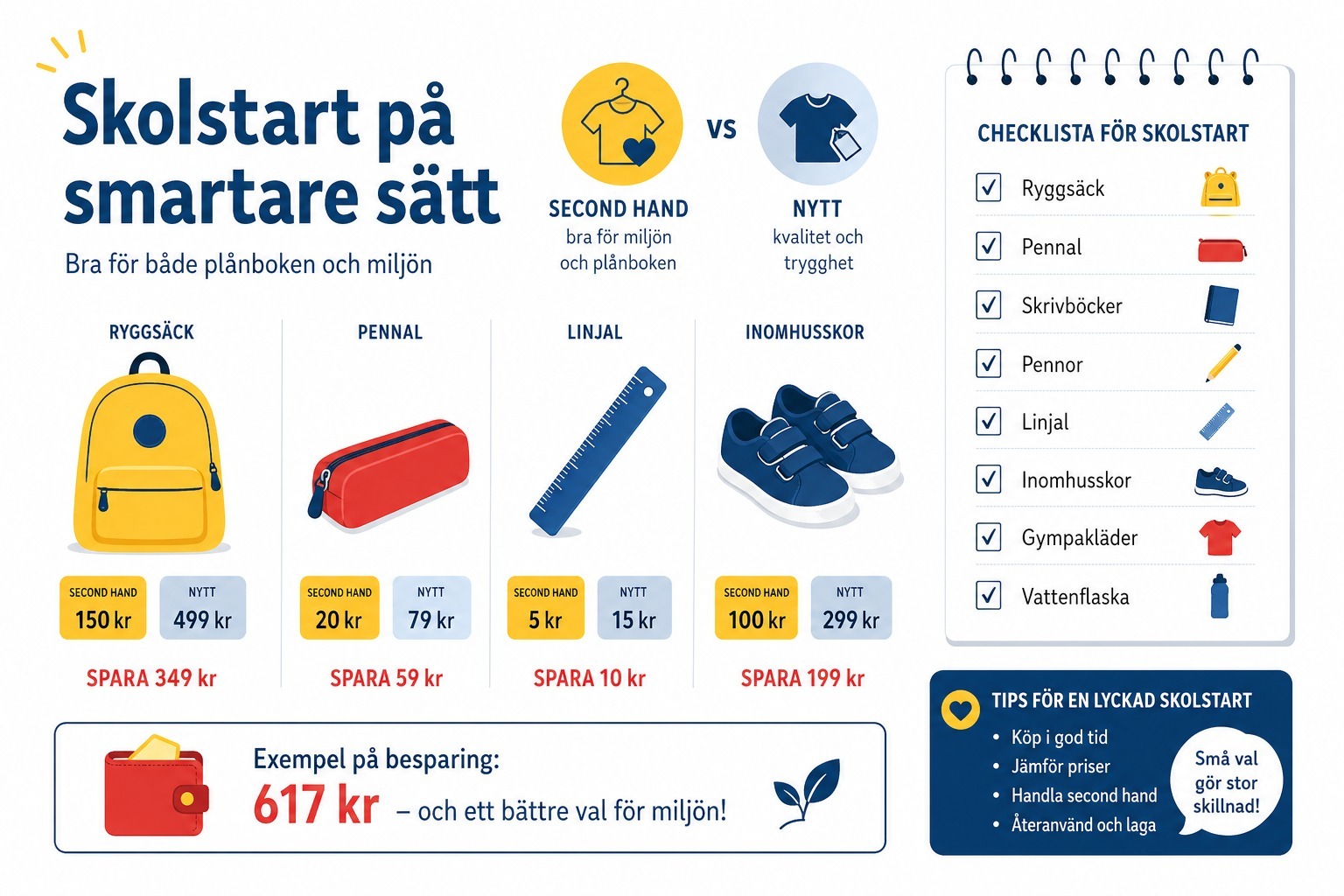 Skolstarten - så klarar du inköpen utan att spräcka budgeten