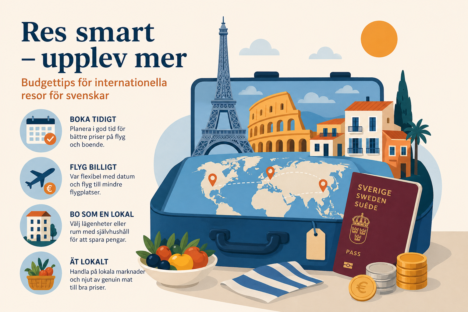 Resa billigt utomlands — 10 spartips för semestern