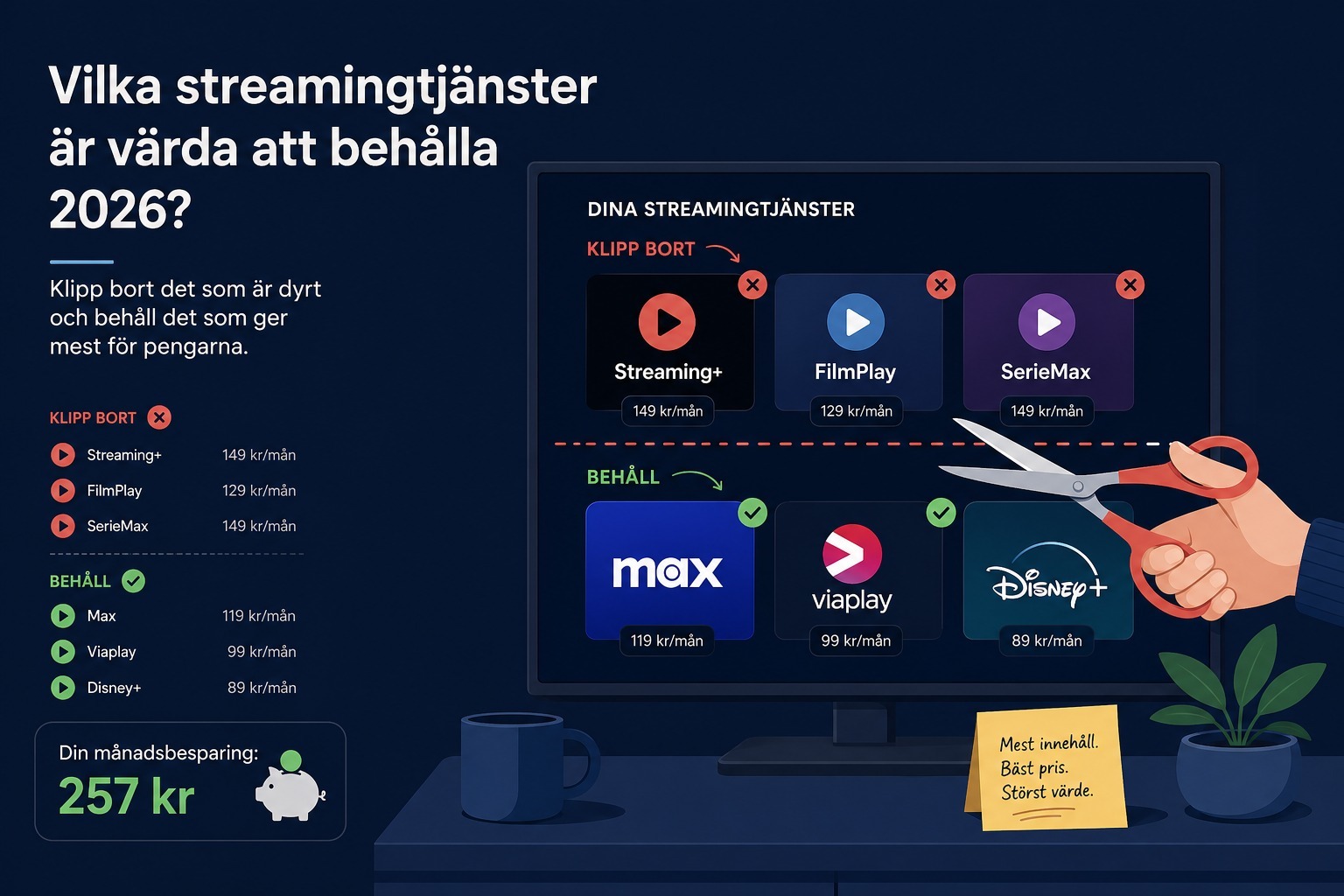 Streamingtjänster 2026 - vilka är värda pengarna?